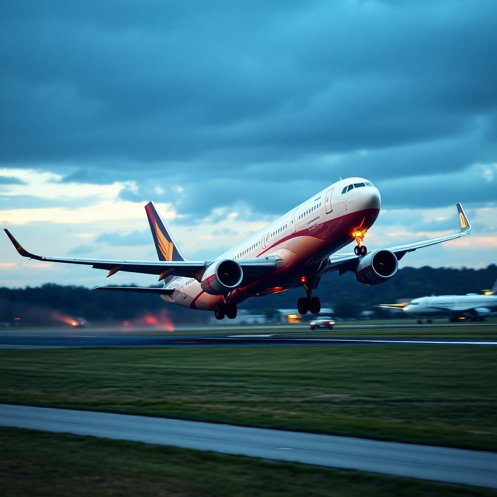 Aircraft taking off
